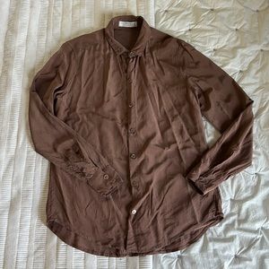 EUC everlane silk button up